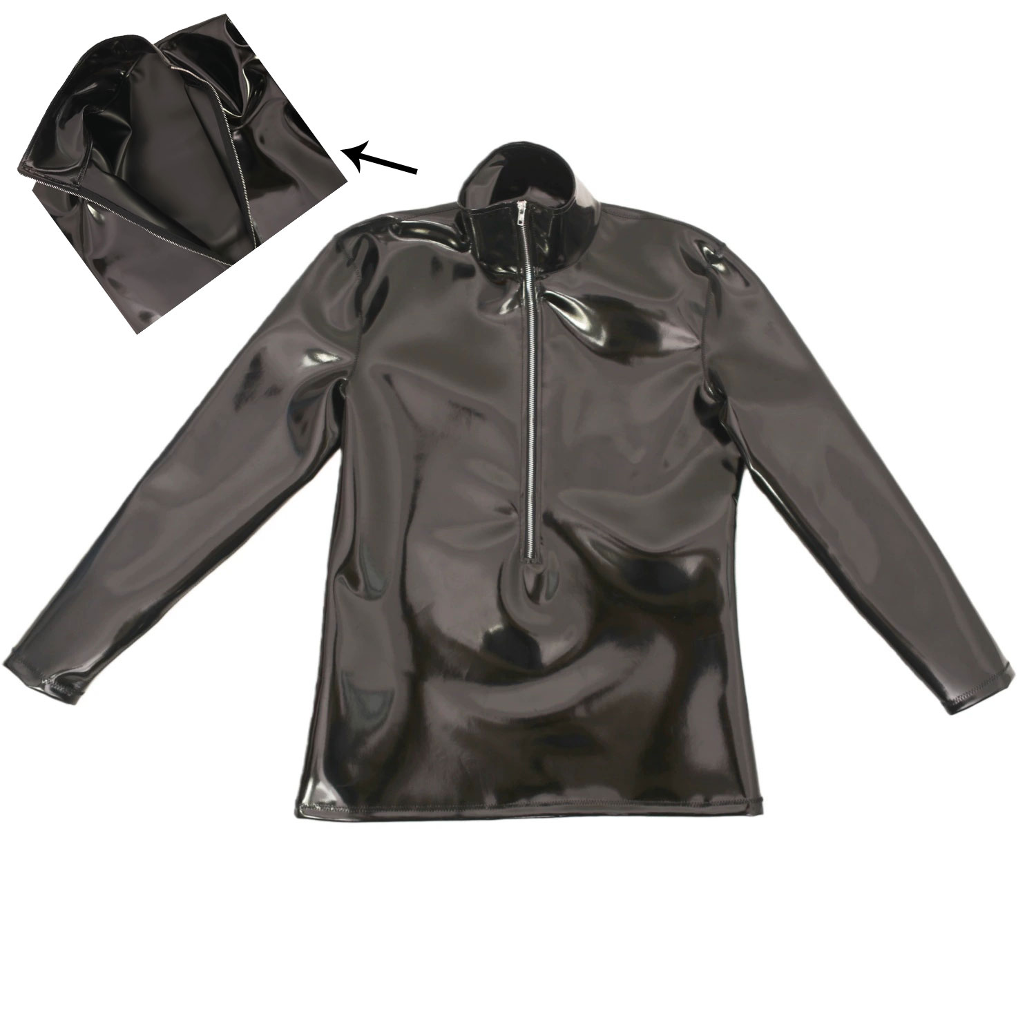 Men'S Fashion T Shirts - Nieuwe Mode Doek Latex heren T-shirts