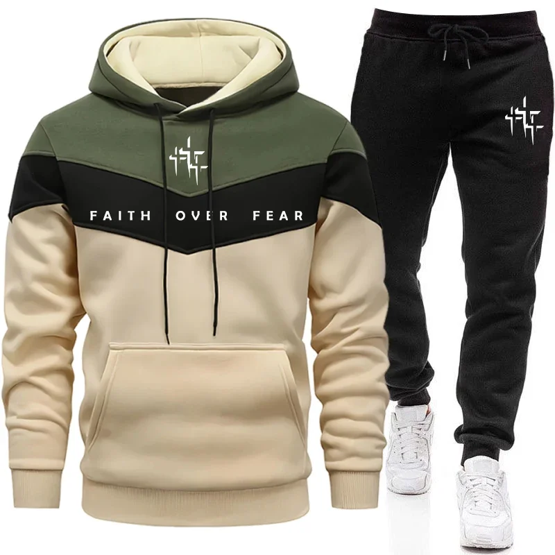 Men'S Fashion Usa - Faith Over Fear trainingspak voor heren,