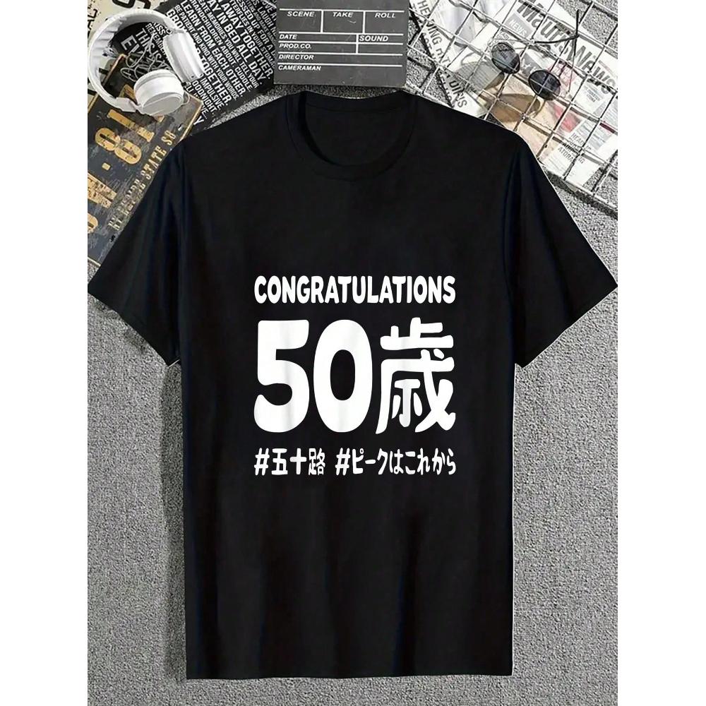Mens Fashion Hashtags - 100% katoenen T-shirt 50e verjaardagscadeau Middelbare