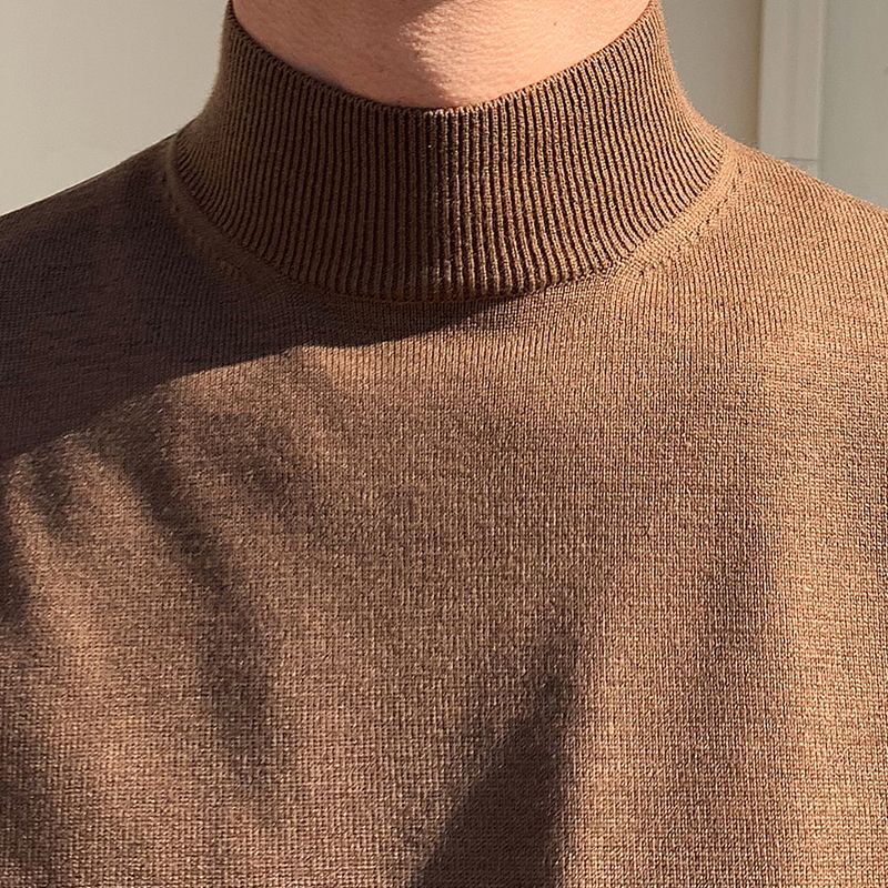 Turtleneck Sweater Men - Half-coltrui voor heren, trendy gebreide trui