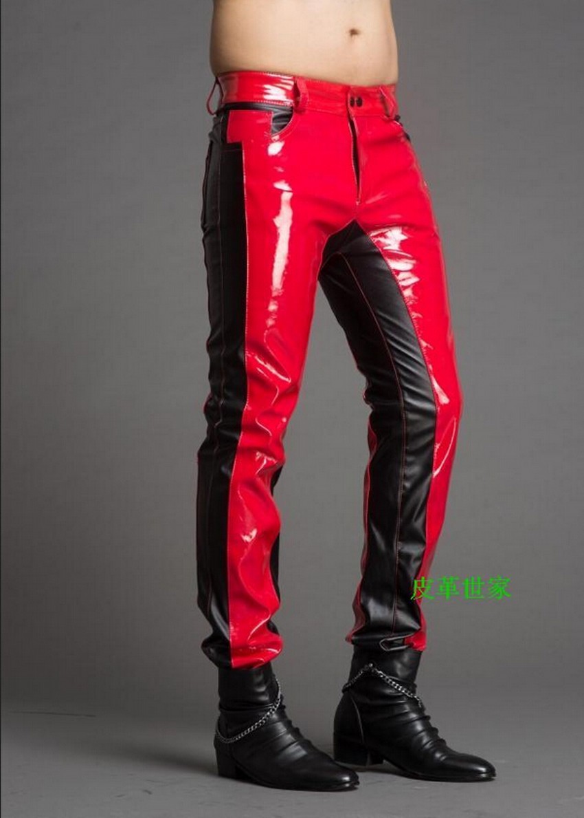 Mens Fashion Winter 2025 - Winter Nieuwe Herenmode Stiksels Leren Broek