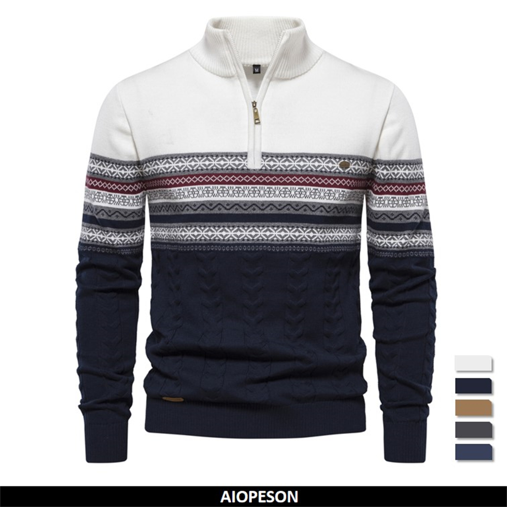 Turtleneck Sweater Men - 2023 Nieuwe Herfst Hoge Kwaliteit Rits