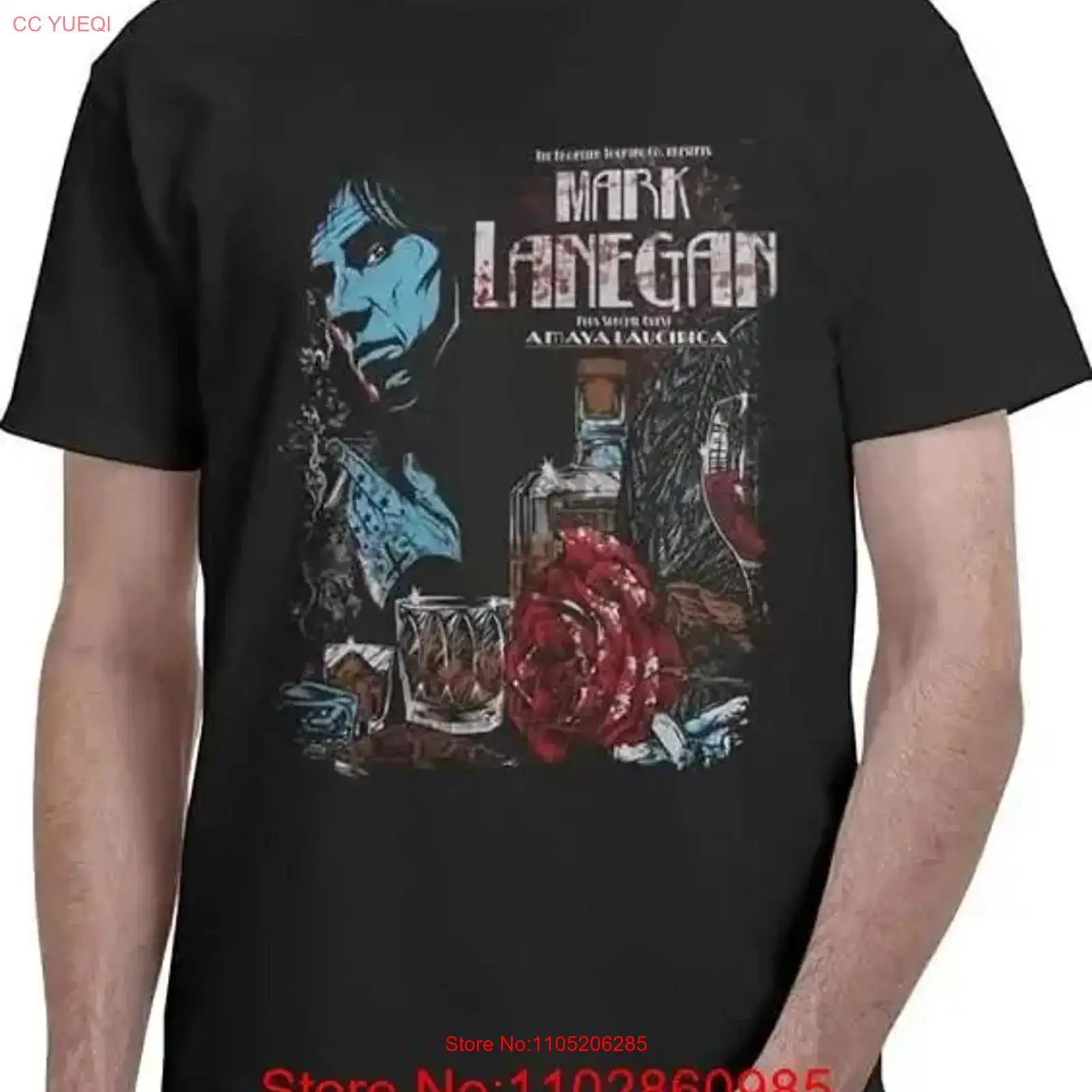 Men'S Fashion Everyday - Mark Lanegan T-shirt Zwaar katoen vintage