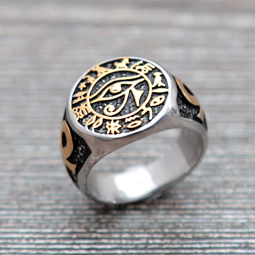 Men Fashion Egypt - Vintage Egyptische Oog Van Horus Ring