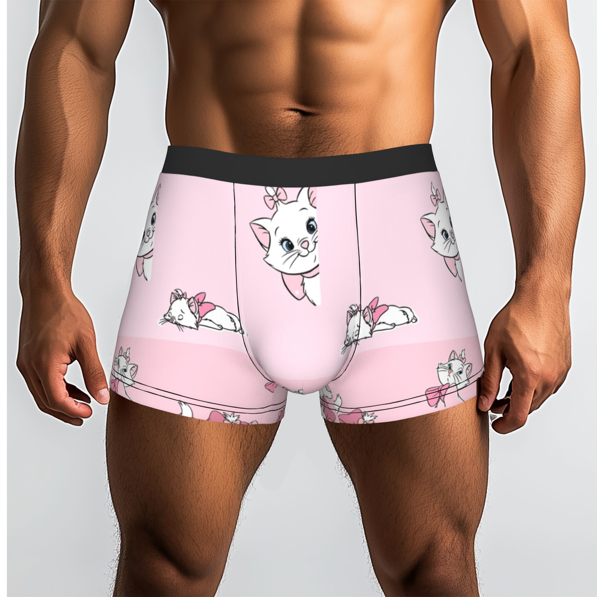 Men'S Fashion Underwear - Aangepaste M-Marie Cat Cartoon Boxers Shorts