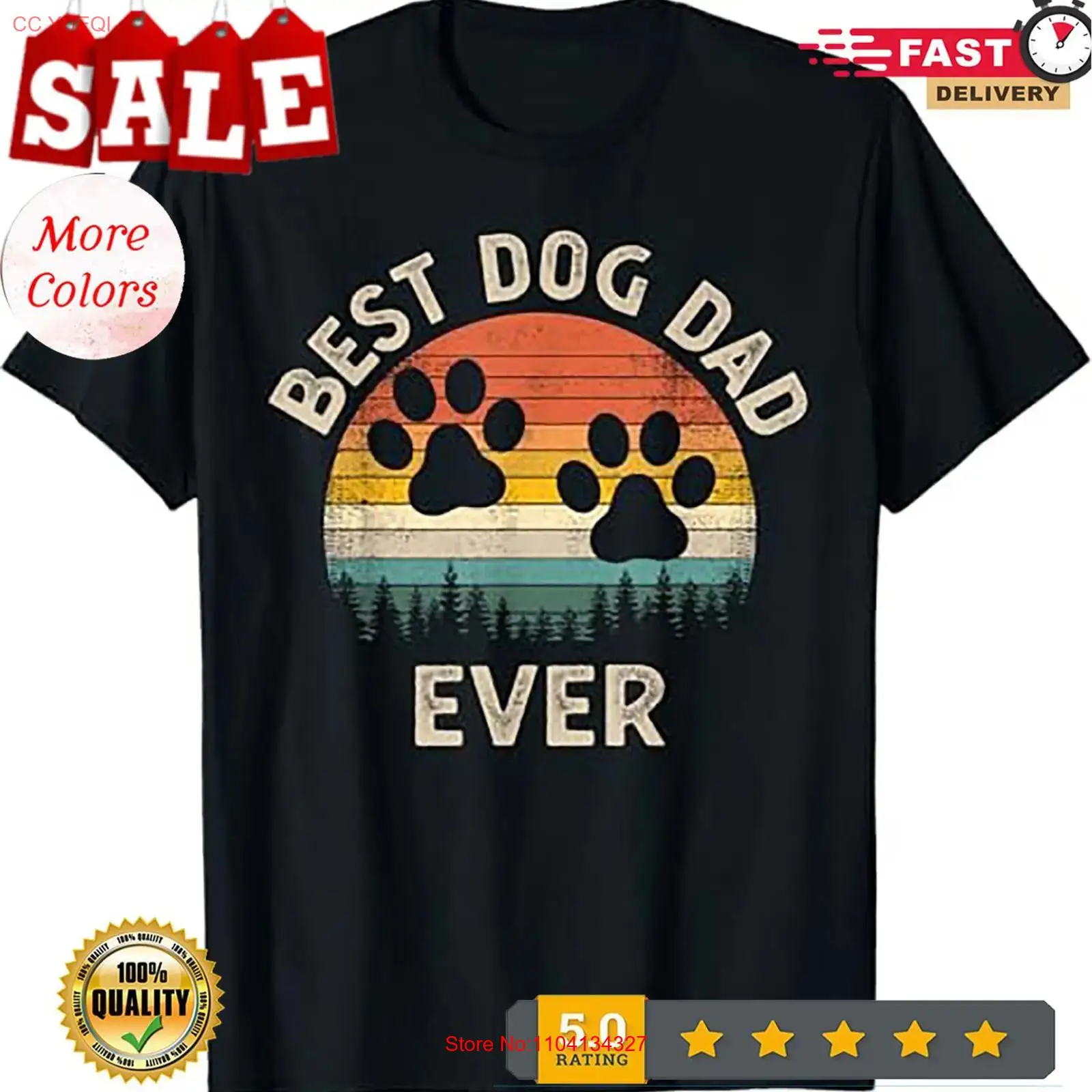 Men'S Fashion Everyday - Beste hondenpapa ooit Vintage Vaderdag Lover