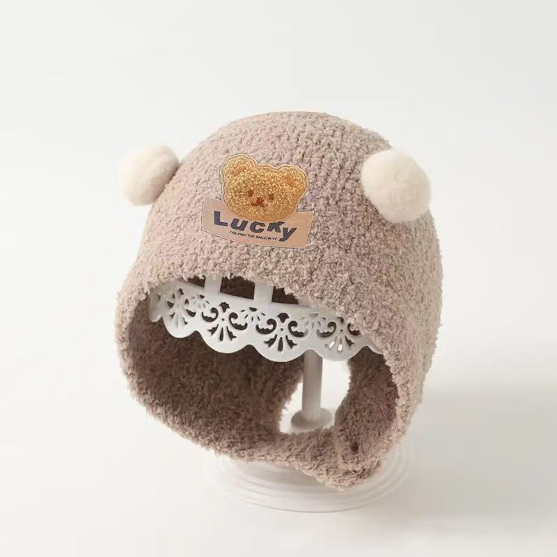 Beanie Winter Hat - Schattige Beer Baby Gehoorbescherming Cap Winter