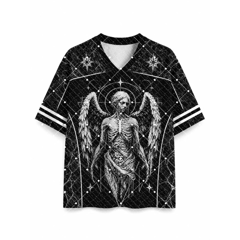 Men'S Fashion V Neck T Shirts - Nieuw donker stijl V-hals sneldrogend sport