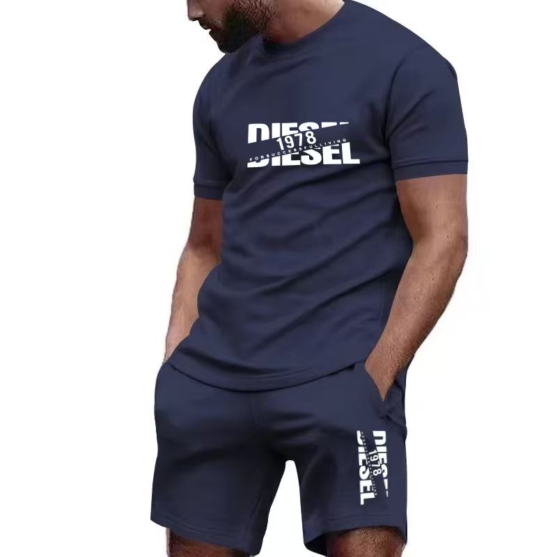 Men'S Fashion 2025 - 2026 nieuwe zomer heren T-shirt+shorts set,