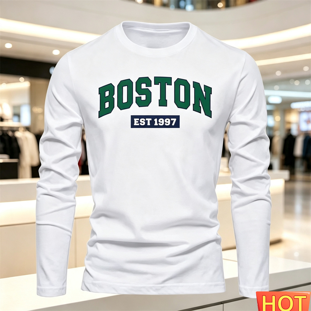 Men'S Fashion Usa - Herfst Zomer heren T-shirt met lange