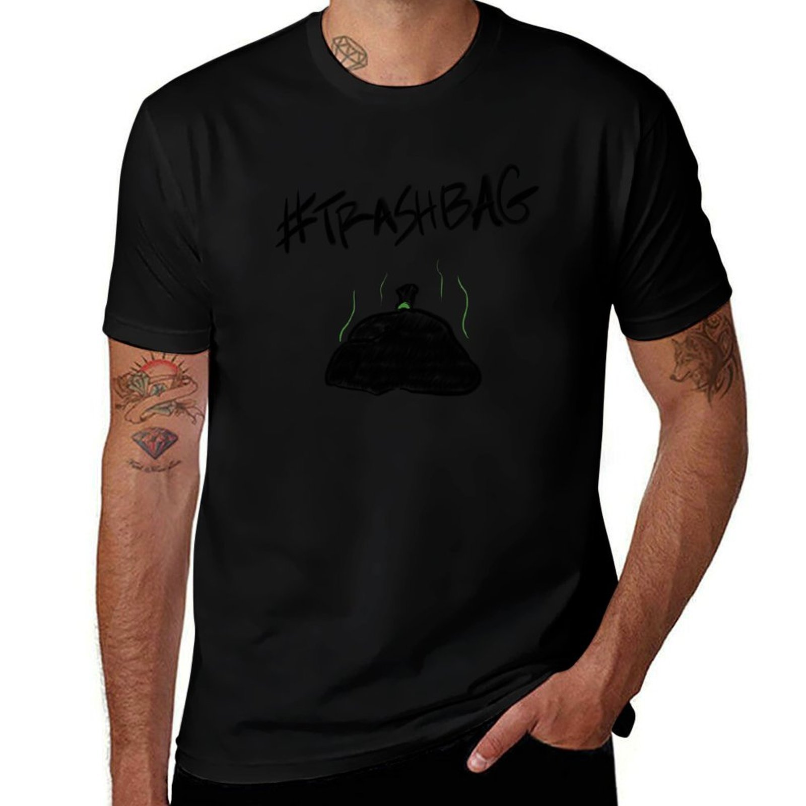 Mens Fashion Hashtags - Hashtag Trashbag T-Shirt Modieus Casual T-shirt