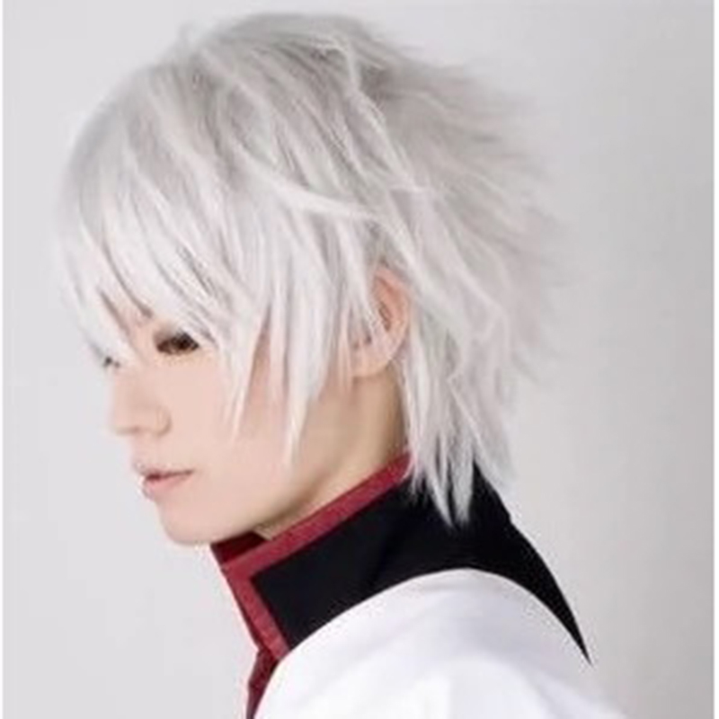Men Fashion Hair Style - Anime Cosplay Pruik Wit Gesimuleerd Haar