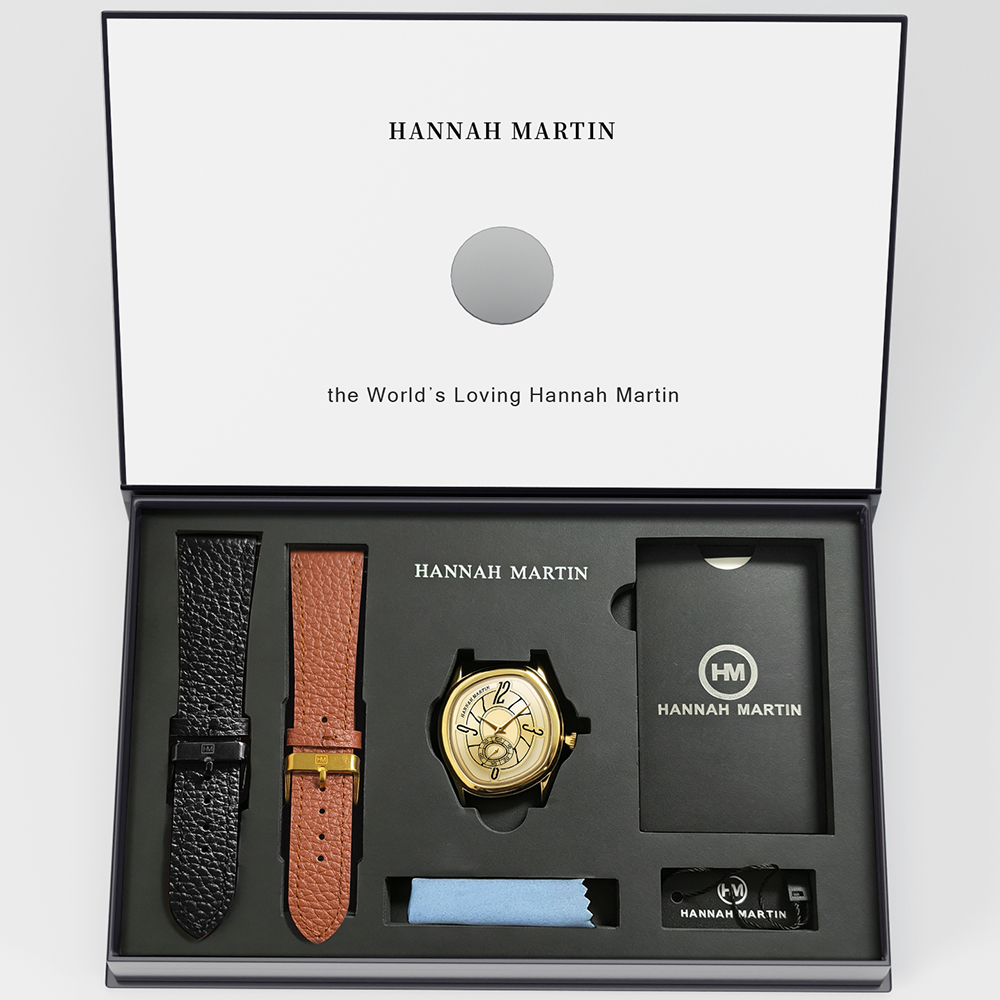 Mens Fashion Watch - HANNAH MARTIN High-end herenhorloge Creatief leer