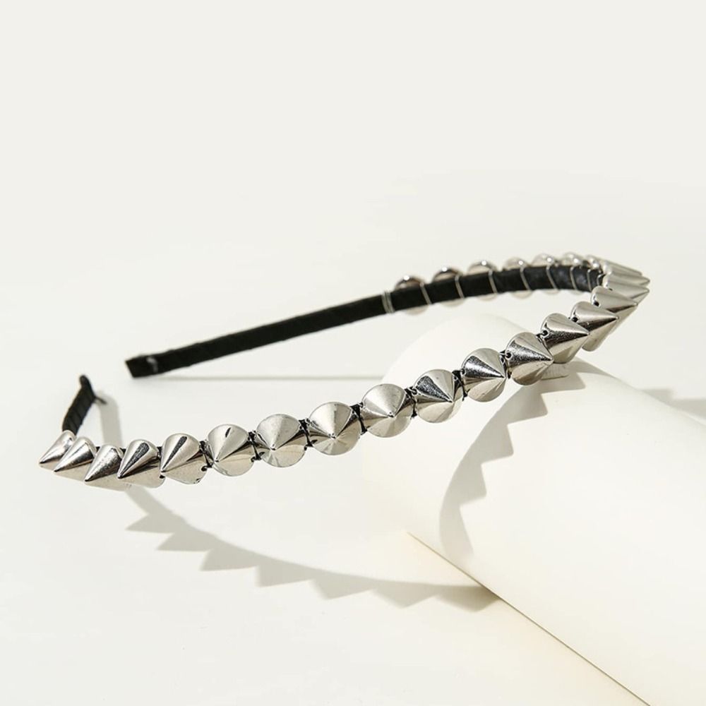 Men Fashion Hair Style - Cosplay Accessoires Zilveren Stud Rivet Hoofdband