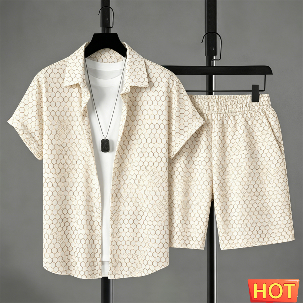 Men'S Fashion Usa - Zomeroutfits Heren Shirt Set Gradient Leisure