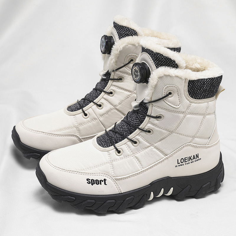 Mens Fashion Winter 2025 - Hoge herenschoenen met fleecevoering, verdikte comfortabele