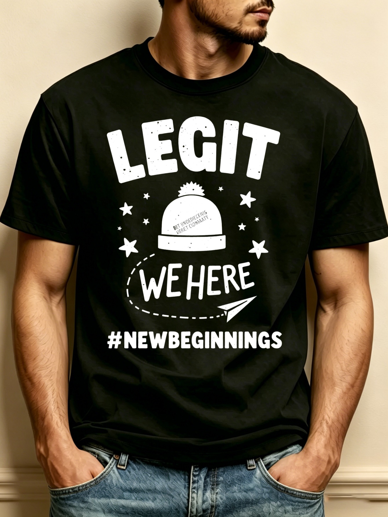 Mens Fashion Hashtags - Casual streetstyle heren T-shirt met ronde