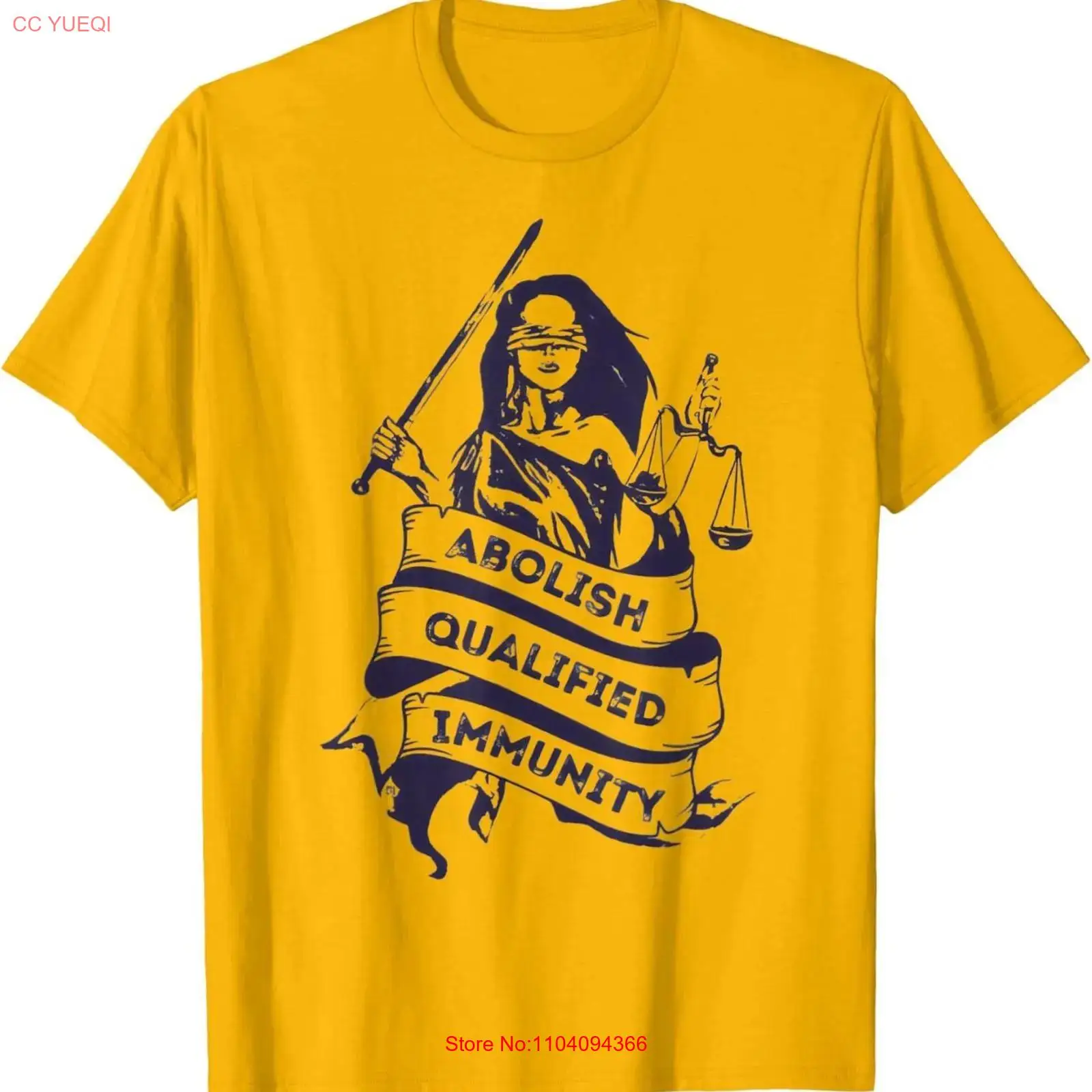 Men'S Fashion Everyday - Abolish Qualified Immunity T-shirt vintage gewassen,