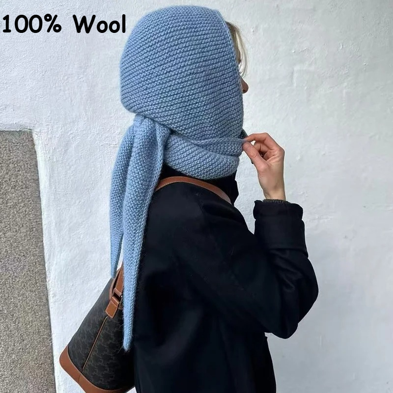 Beanie Winter Hat - 100% Wol Grote Sophie Sjaal Oversized