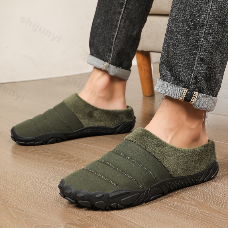 Mens Fashion Winter 2025 - Beknopte Warme Dikke Pluizige Katoenen Slippers
