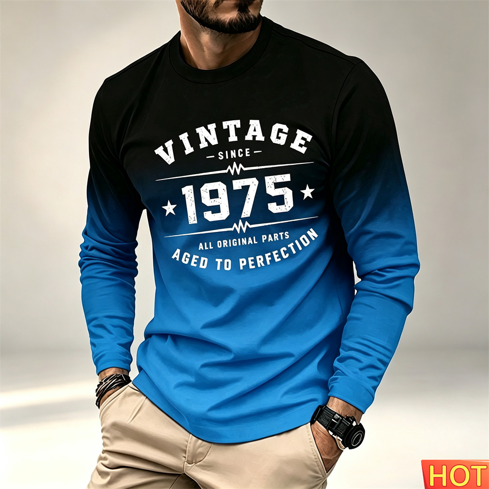 Men'S Fashion T Shirts - Nieuw herfst- en winter heren T-shirt