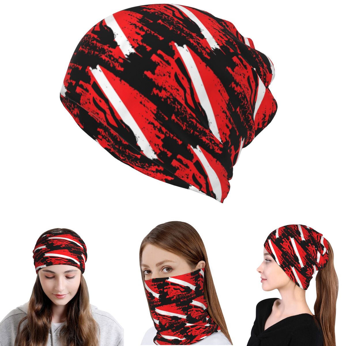 Beanie Winter Hat - Duiken Diver Down Flag Marine Diver