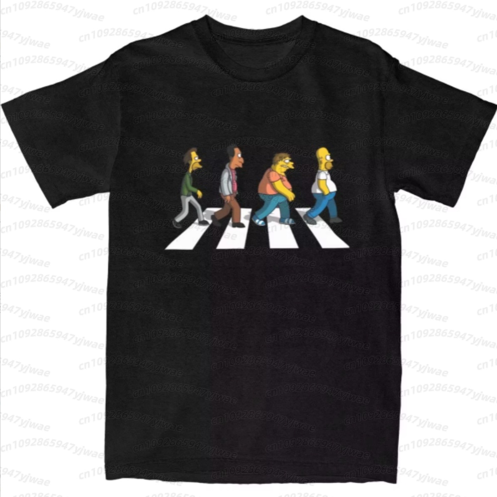 Mens Fashion Streetwear - 2026 Heren Simpsons Dad Sidewalk Korte
