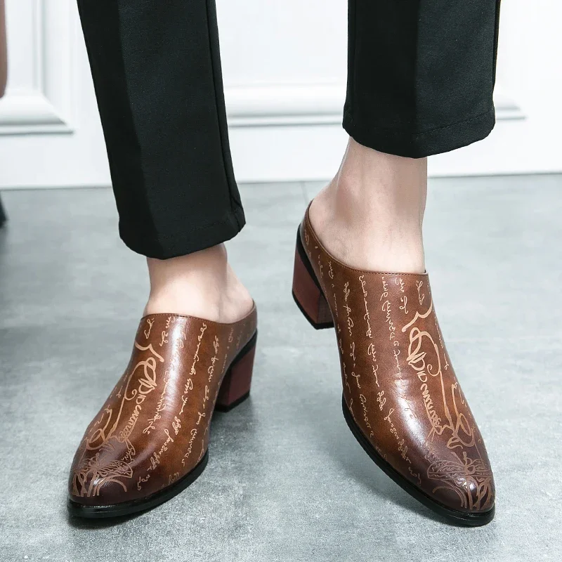 Mens Fashion Zapatos - 4CM Hakken Mannen Loafers Casual Kleding