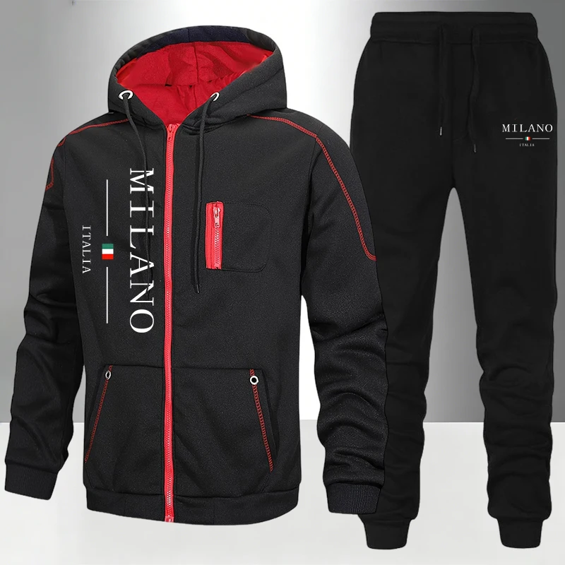 Men'S Fashion Usa - Italië Mode Herenset/Jas/Broek Herfst Winter Dagelijks
