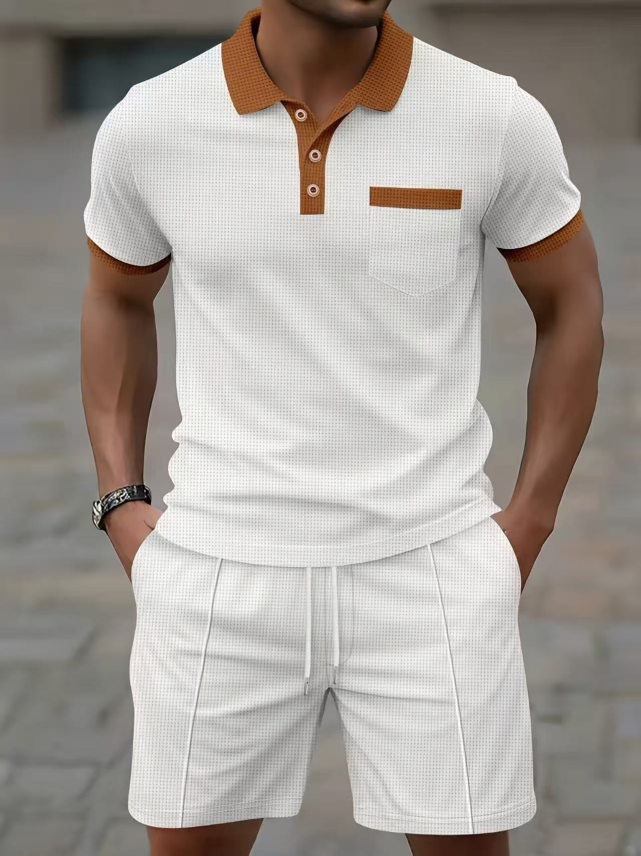 Men'S Fashion V Neck T Shirts - Bestverkochte heren zomer T-shirt polo shorts