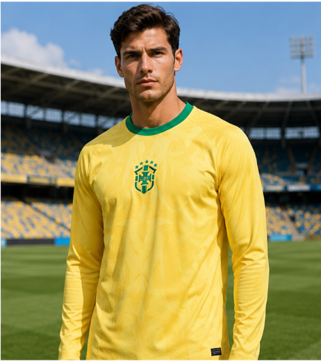 Men'S Fashion Usa - Brazilië 2026 Herdenkingseditie 3D-geprint voetbalshirt met