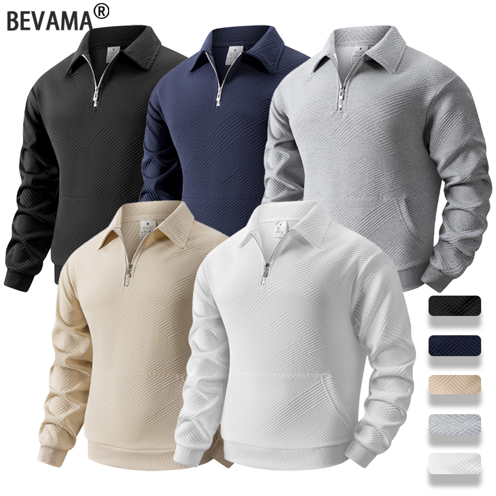 Turtleneck Sweater Men - Herfst Heren Casual Sweatshirt Kwartrits Effen