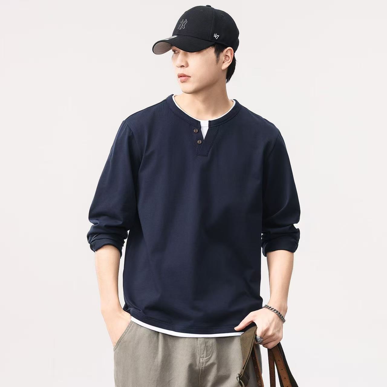 Men'S Fashion Usa - Nieuw lente- en herfstherenoverhemd met lange
