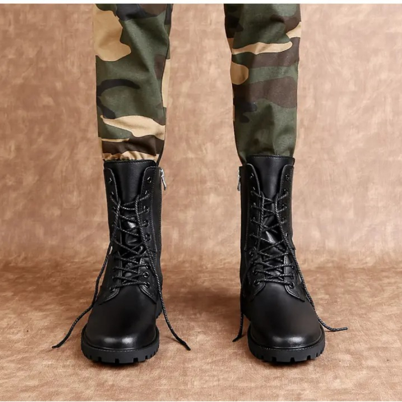 Heren Mid Calf Leren Combat Bo - Mens Fashion Combat Boots recensie en prijs