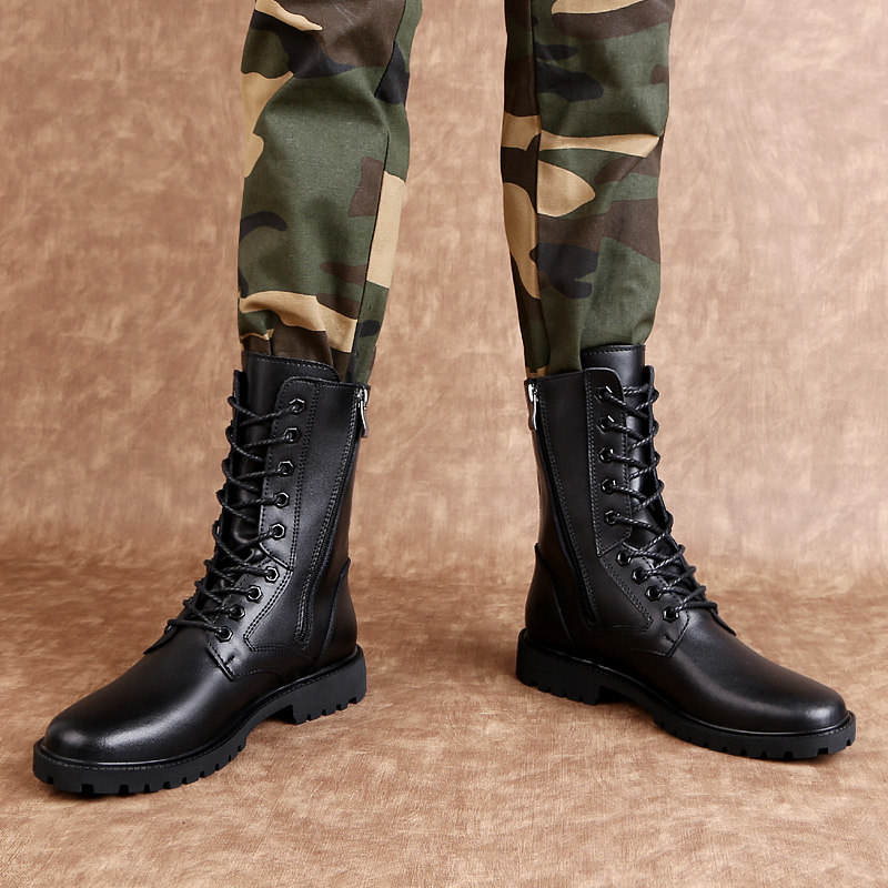 Heren Mid Calf Leren Combat Bo - Mens Fashion Combat Boots recensie en prijs