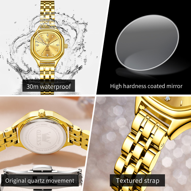 OLEVS 5888 Dameshorloges Goud  - Men'S Fashion Box recensie en prijs
