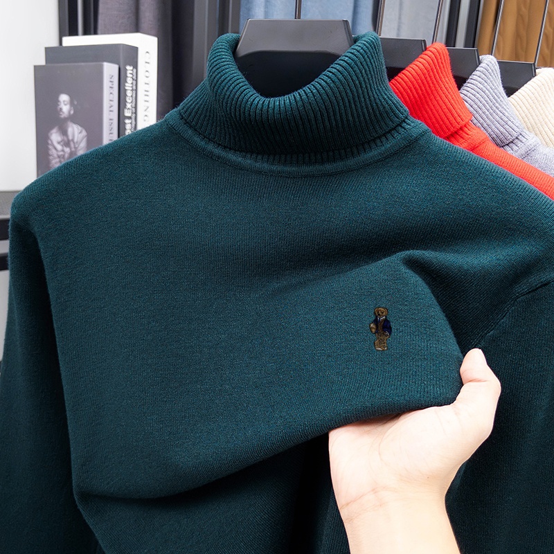 Luxe merk heren lente lange mo - Turtleneck Sweater Men recensie en prijs