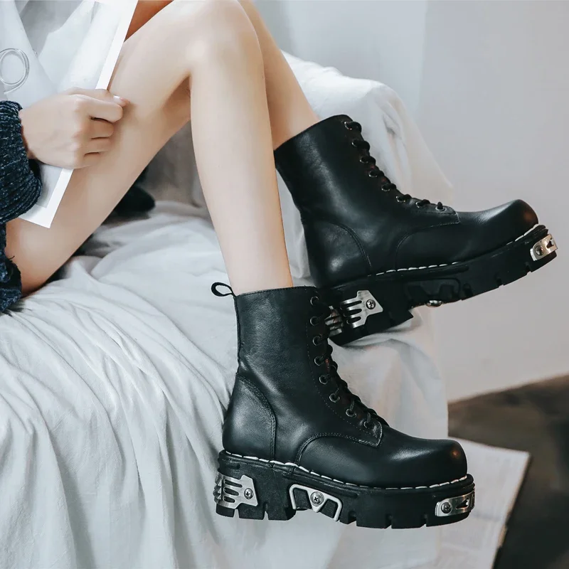 Nieuwe mode punk heren lederen - Mens Fashion Combat Boots recensie en prijs