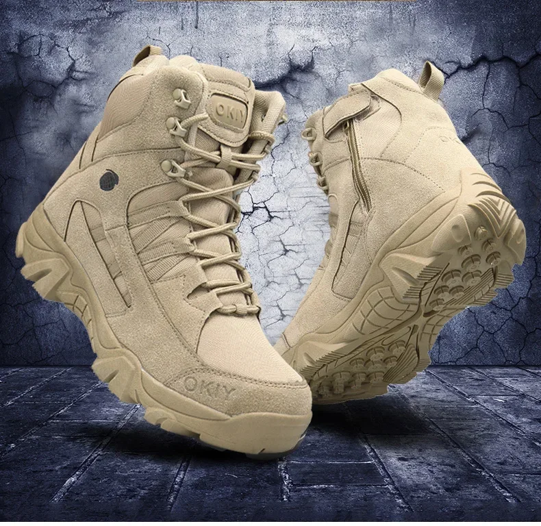 Outdoor lederen wandelschoenen - Mens Fashion Combat Boots recensie en prijs