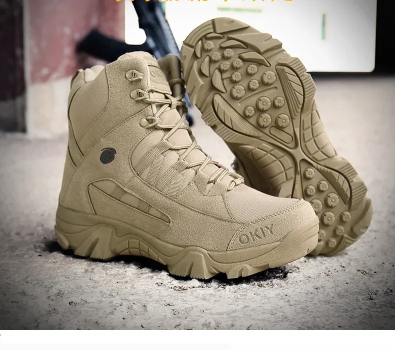 Outdoor lederen wandelschoenen - Mens Fashion Combat Boots recensie en prijs