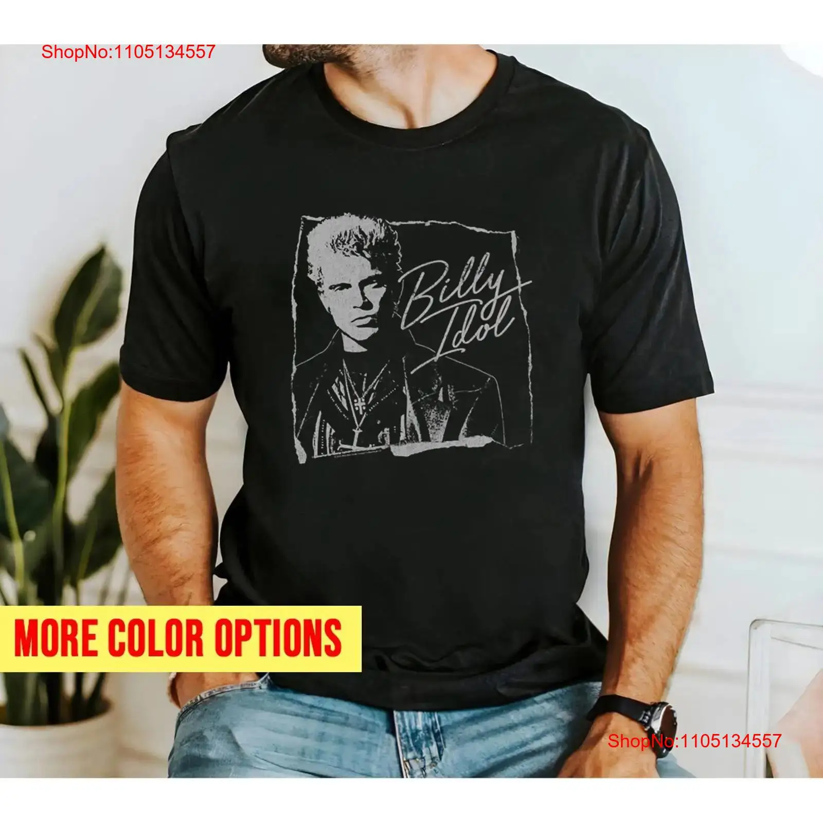 Billy Idol Torn and Cursive T- - Men'S Fashion Everyday recensie en prijs