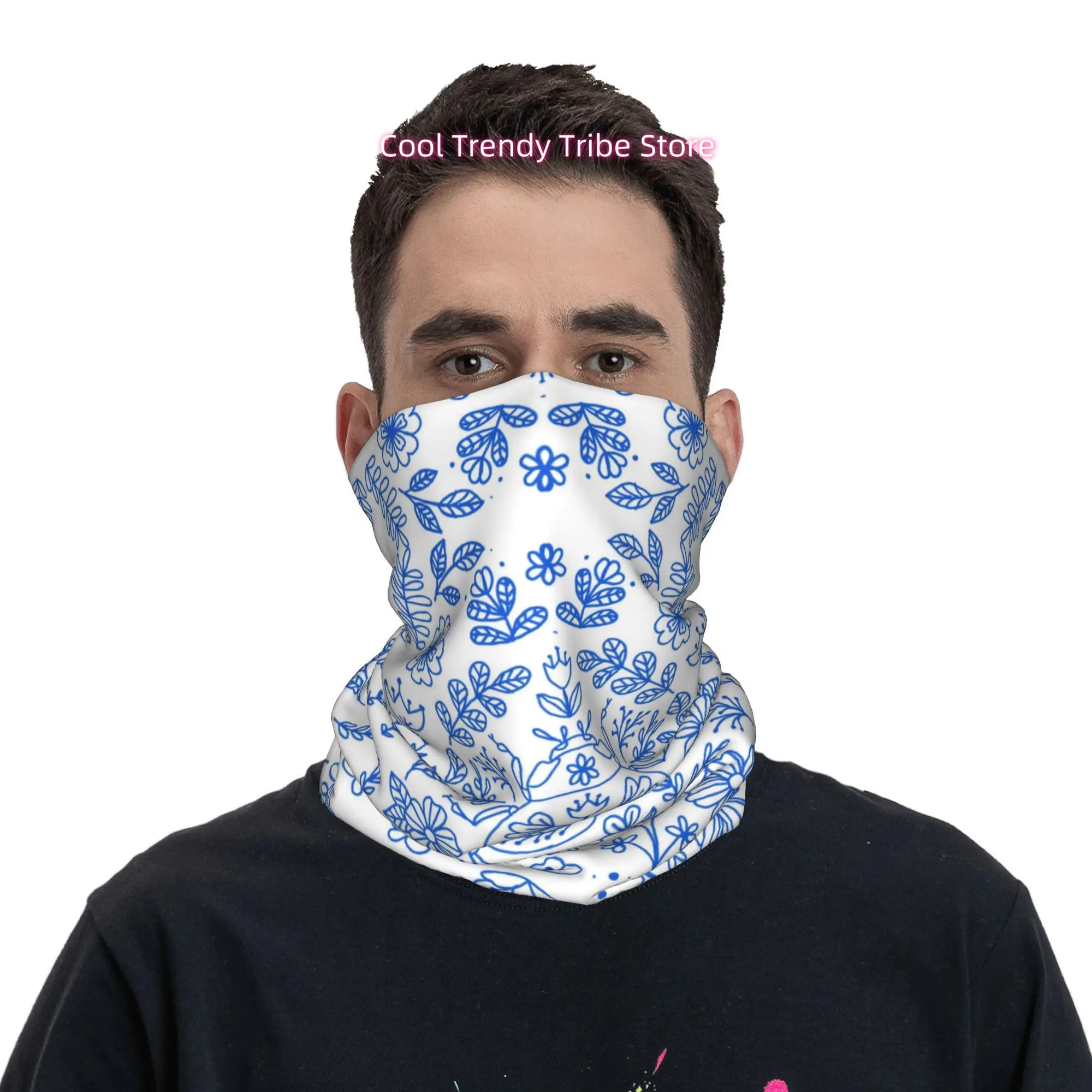 Blauwe lijn retro scarab bloem - Men Fashion Hair Style recensie en prijs