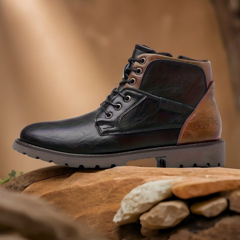 Leren heren enkellaarzen Grote - Mens Fashion Combat Boots recensie en prijs