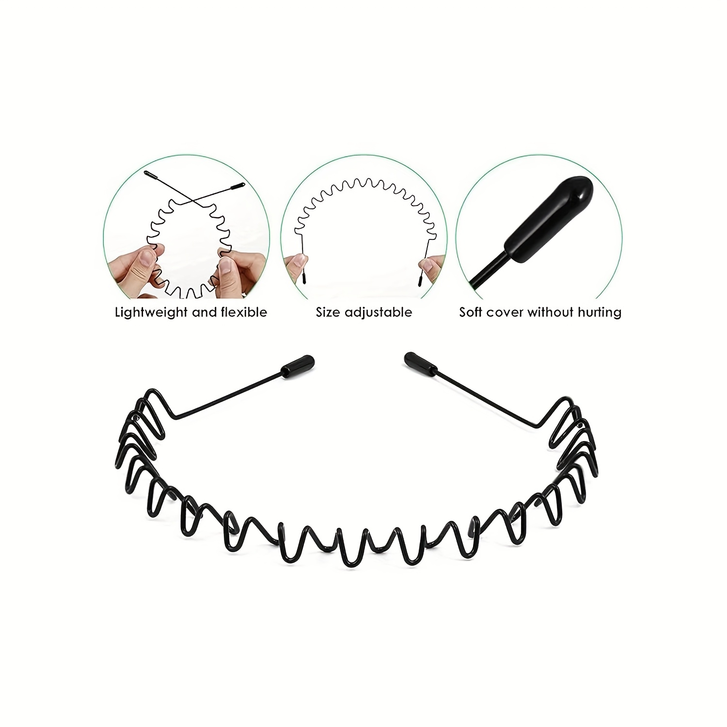 6 stuks modieuze zwarte metale - Men Fashion Hair Style recensie en prijs