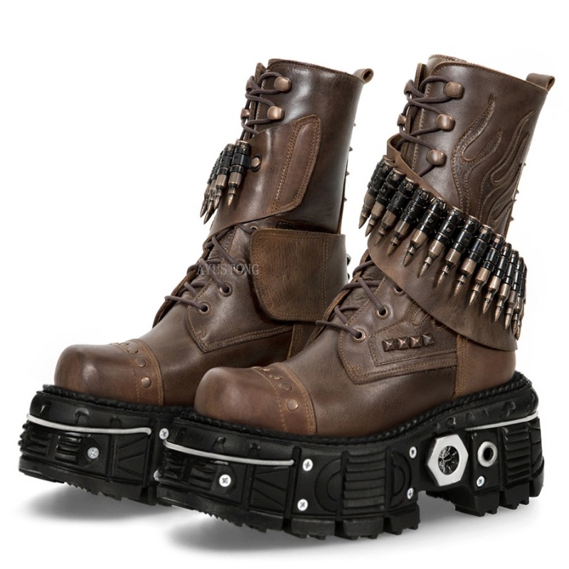 Mode Nieuwe Dikke Zool Klinkna - Mens Fashion Combat Boots recensie en prijs