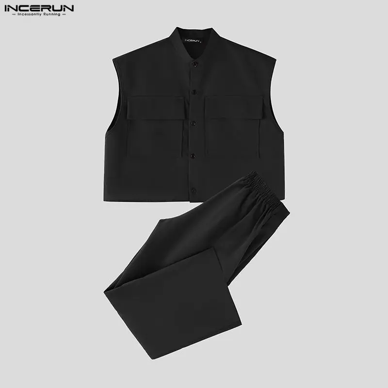 INCERUN Mannen Sets Solid Mouw - Men'S Fashion Usa recensie en prijs