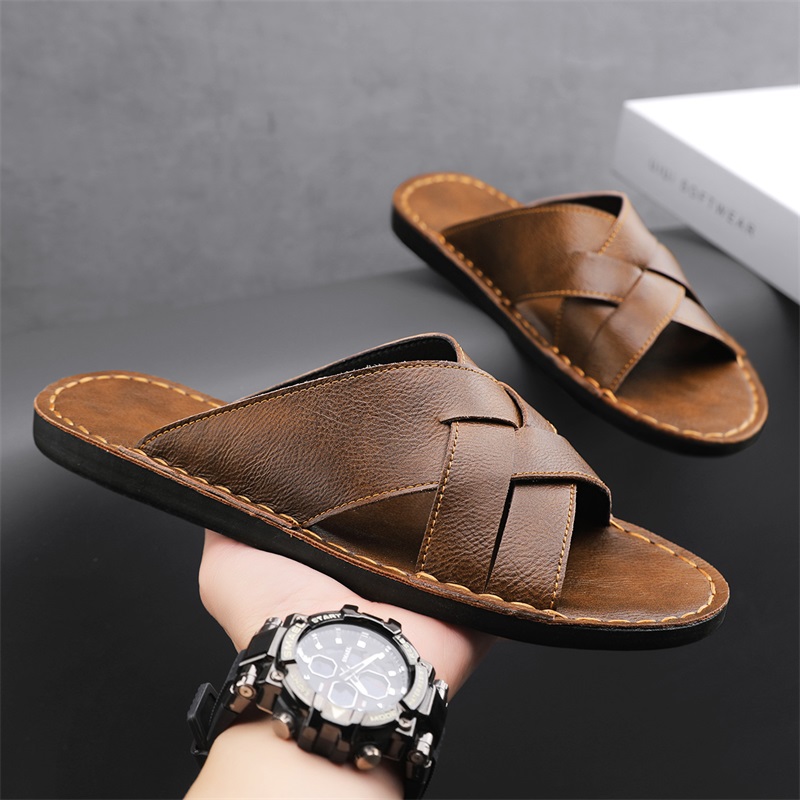 Mode Echt Leer Heren Slippers  - Mens Fashion Zapatos recensie en prijs
