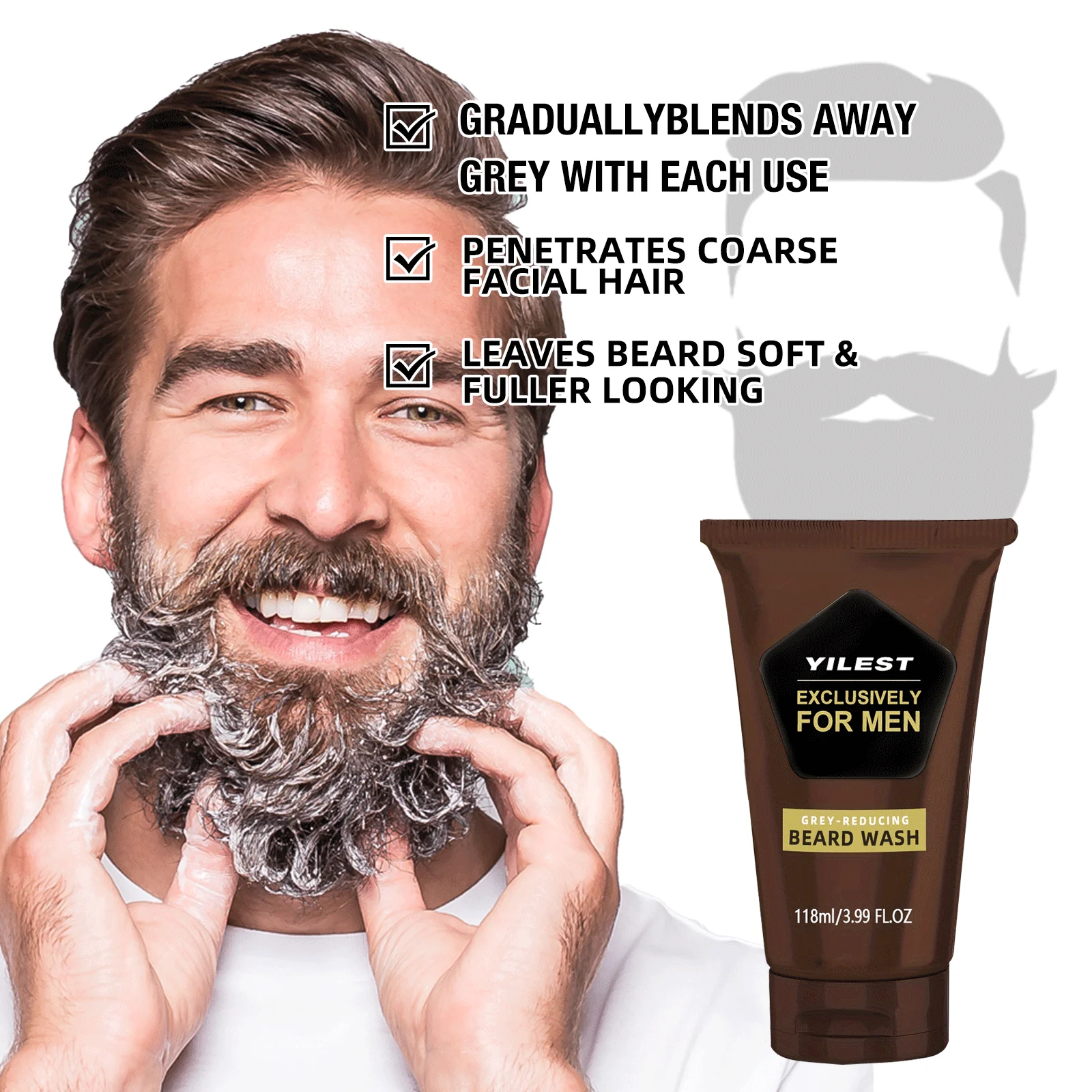 1-3 stks mannen Baard Zwarte K - Men Fashion Hair Style recensie en prijs