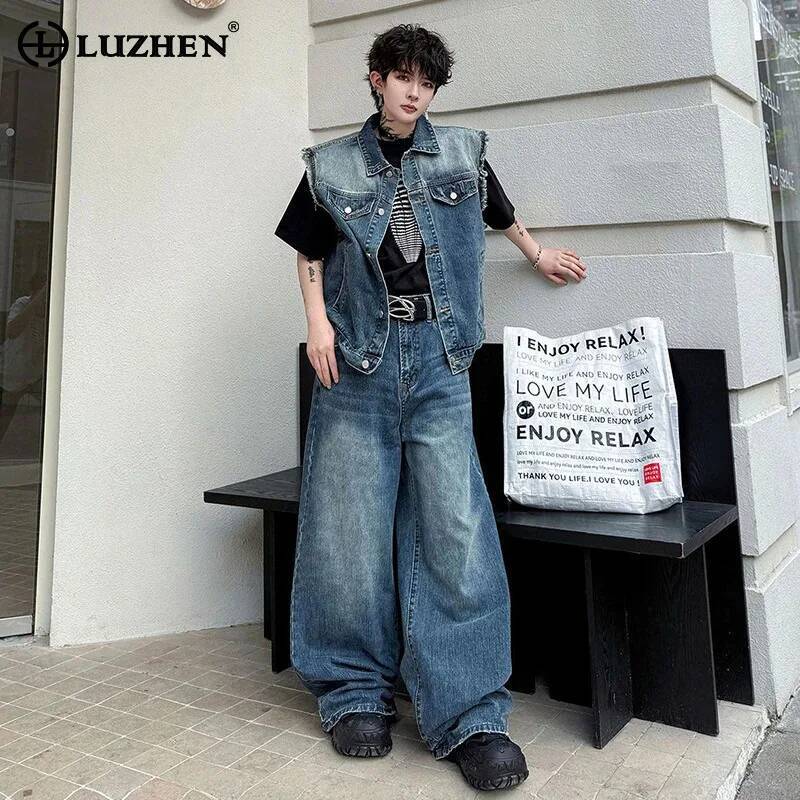 LUZHEN 2026 Zomer Denim Tweede - Mens Fashion Streetwear recensie en prijs