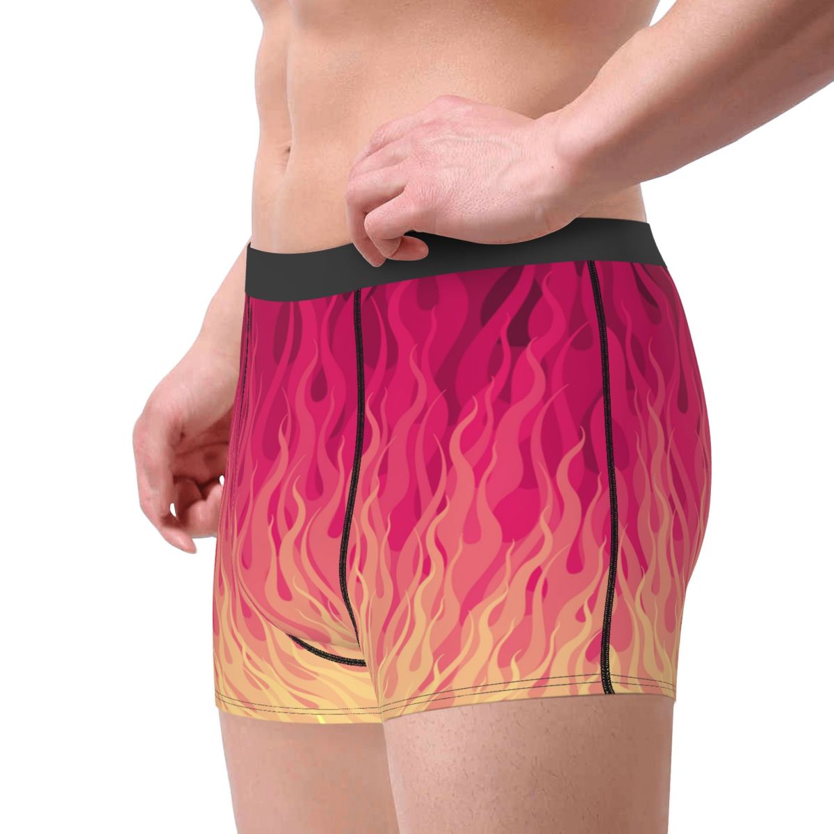 Aangepaste roze brandende vlam - Men'S Fashion Underwear recensie en prijs